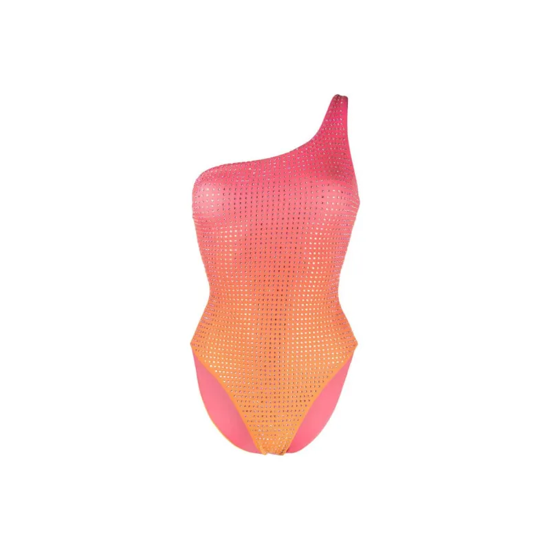 Self-portrait One-Piece Swimsuits Women's Coral Pink Sunset Yellow-0