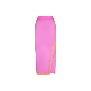 SKIMS LACE SWIM LONG SKIRT Swim Dresses & Skirts Women's NEON ORCHID/Neon Orchid