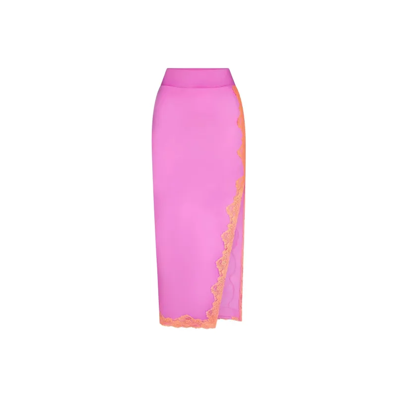 SKIMS LACE SWIM LONG SKIRT Swim Dresses & Skirts Women's NEON ORCHID/Neon Orchid-0