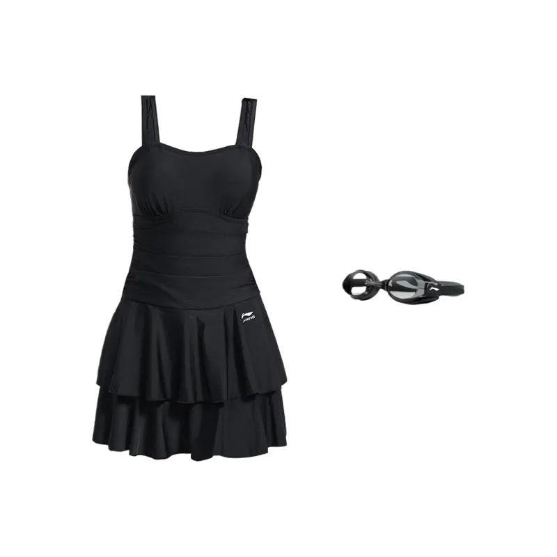 LiNing One-piece Swimsuit Women's Plus Size Women's Princess Style Slip Dress For Curvy Girls-1