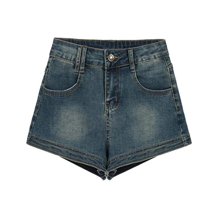 ETSE Denim Shorts Women's Blue-0