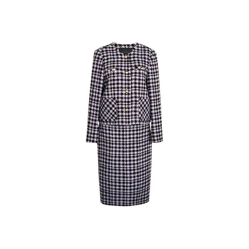 ROEYSHOUSE Skirt Set Women's Houndstooth-0