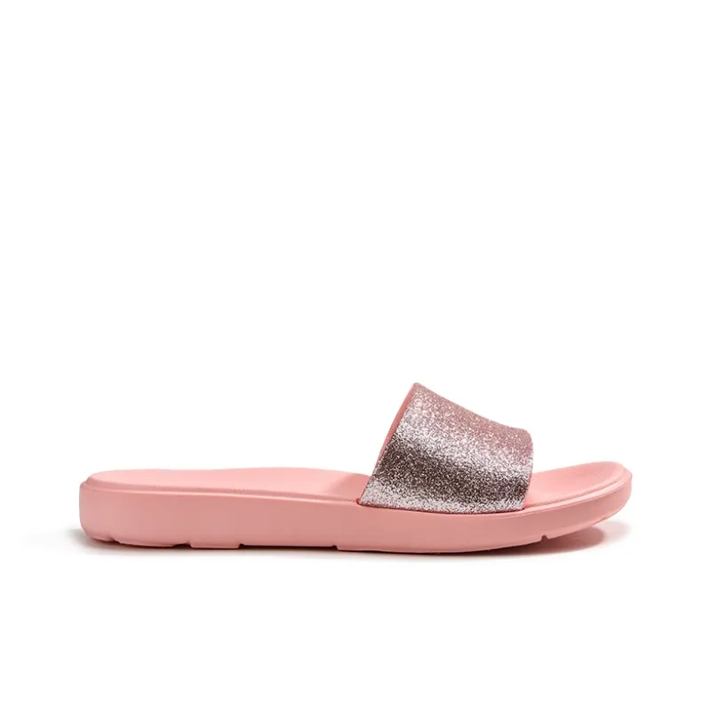 LUOFU Slide Slippers Women's Shimmery Powder/Shimmery Black/Shimmery Bean Paste-6