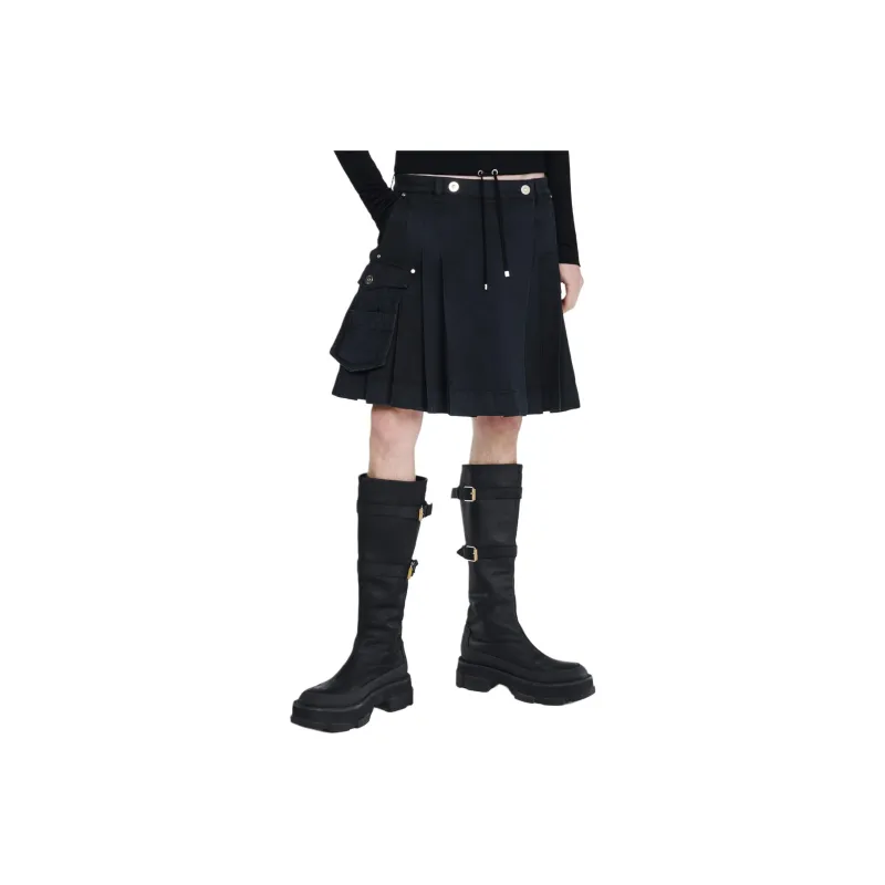 DION LEE SS24 CARGO KILT Cargo Short Skirts Women's WASHED BLACK/Washed Black-0