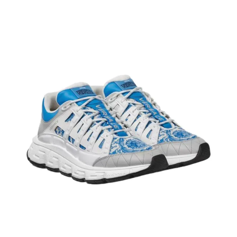 VERSACE Trigreca Low Top Casual Shoes Men's Blue-2