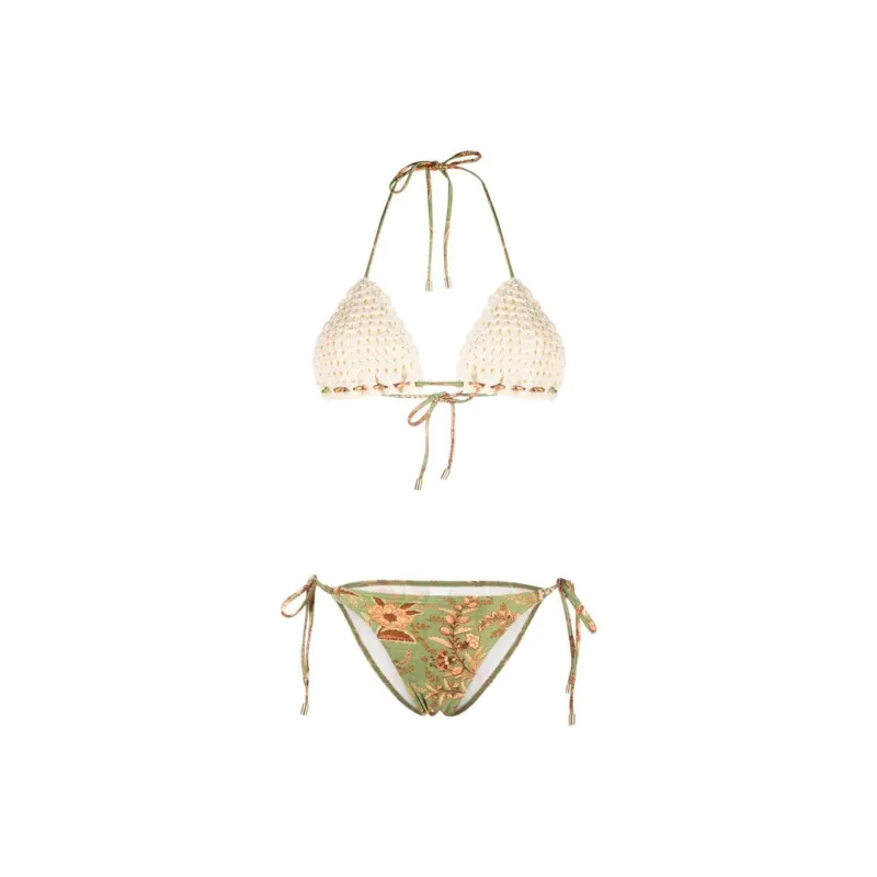 Zimmermann Junie Crochet Triangle Bikini-0