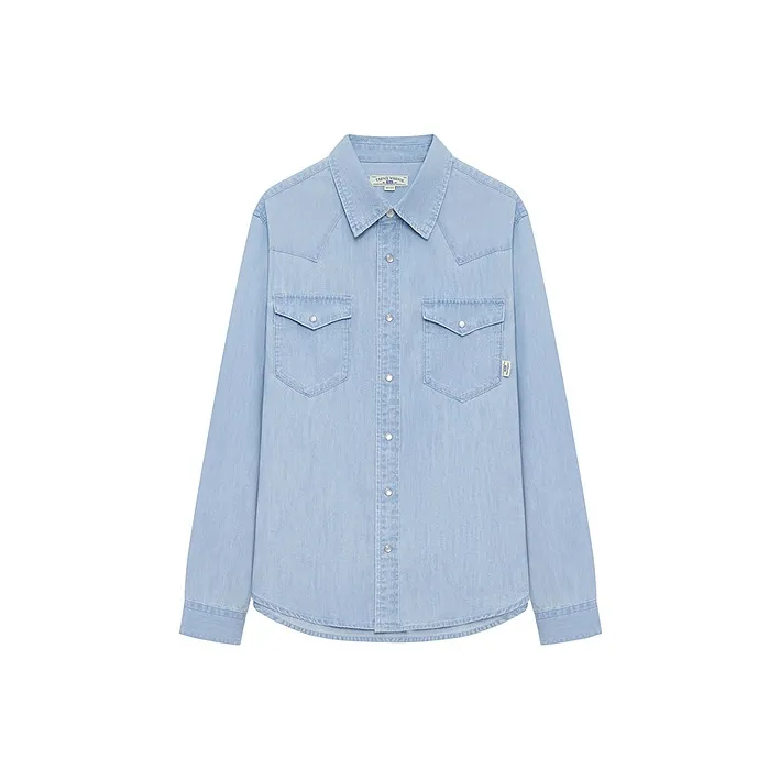 Teenie Weenie Men Shirts Unisex Light Denim-0