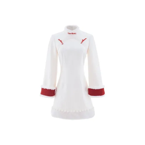 Blovelan Cheongsam Women's Cream Apricot