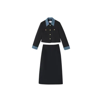 XIANGYING Skirt Set Women's Black