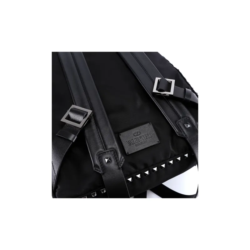 Valentino GARAVANI Leather Backpack Men's Black-4