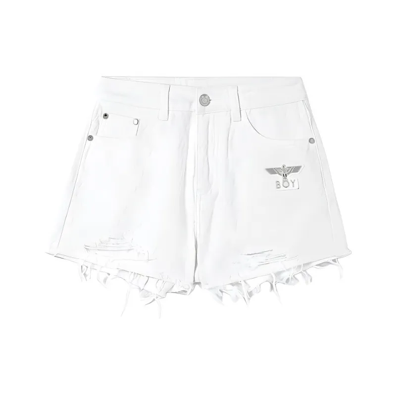 Boy London Denim Shorts Women's White-0