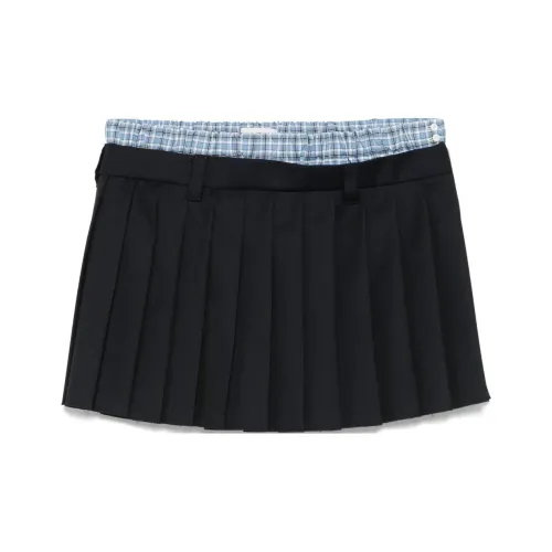MIU MIU Batavia Skirt Bleu