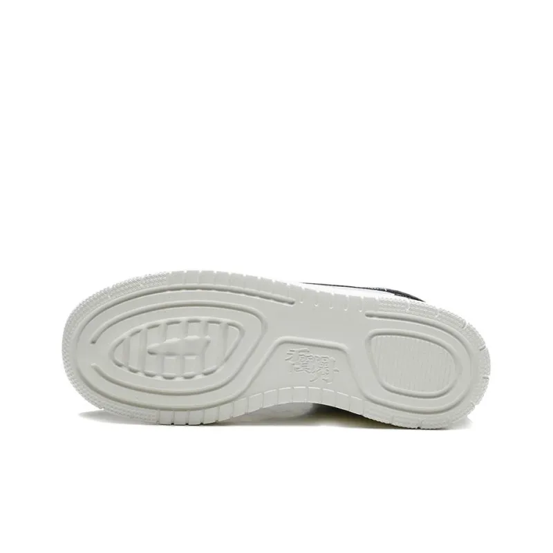 QIAODAN Dry Anti Slip Wear Resistant High Top Skateboard Shoes Men's Gray Black-4