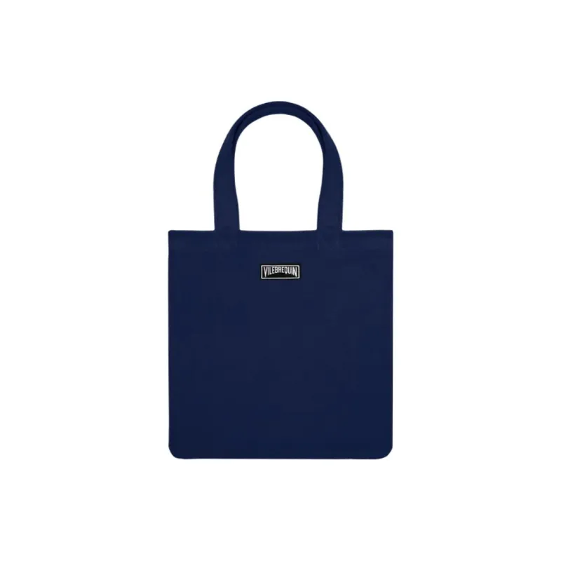 INES DE LA FRESSANGE Cotton Tote Bag, Shopping Bag, Handbag, Shoulder Bag Women's Marine Blue-1