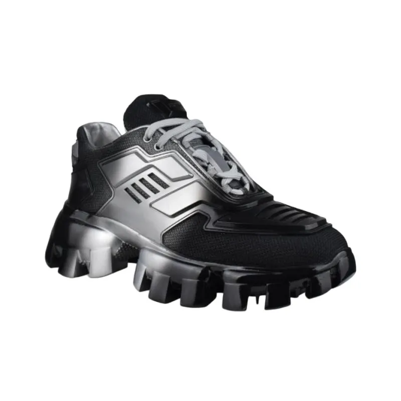 PRADA Cloudbust Thunder Low Top Casual Shoes Women's Silver Black-2