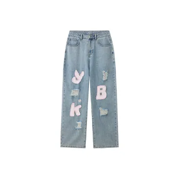 YK&YB Jeans Unisex Denim Blue