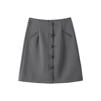 0571 Family Casual Short Skirts Women's Gray