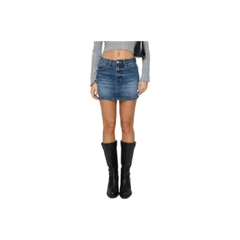 PRINCESS POLLY ARRTE MID RISE DENIM MINI SKIRT Denim Short Skirts Women's MID BLUE/Medium Blue