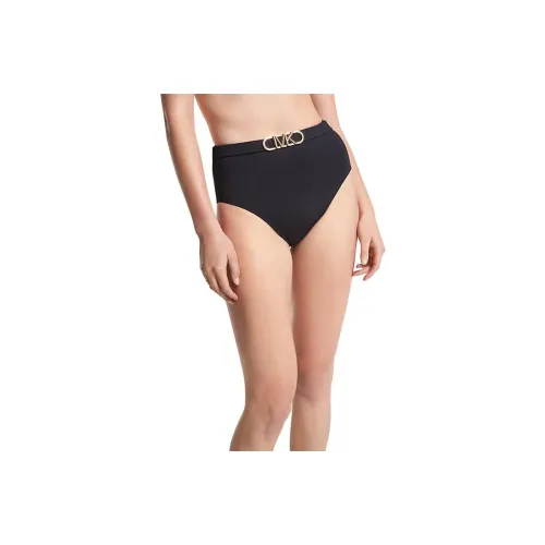 MICHAEL KORS Stretch Nylon High-Waist Belted Bikini Bottom