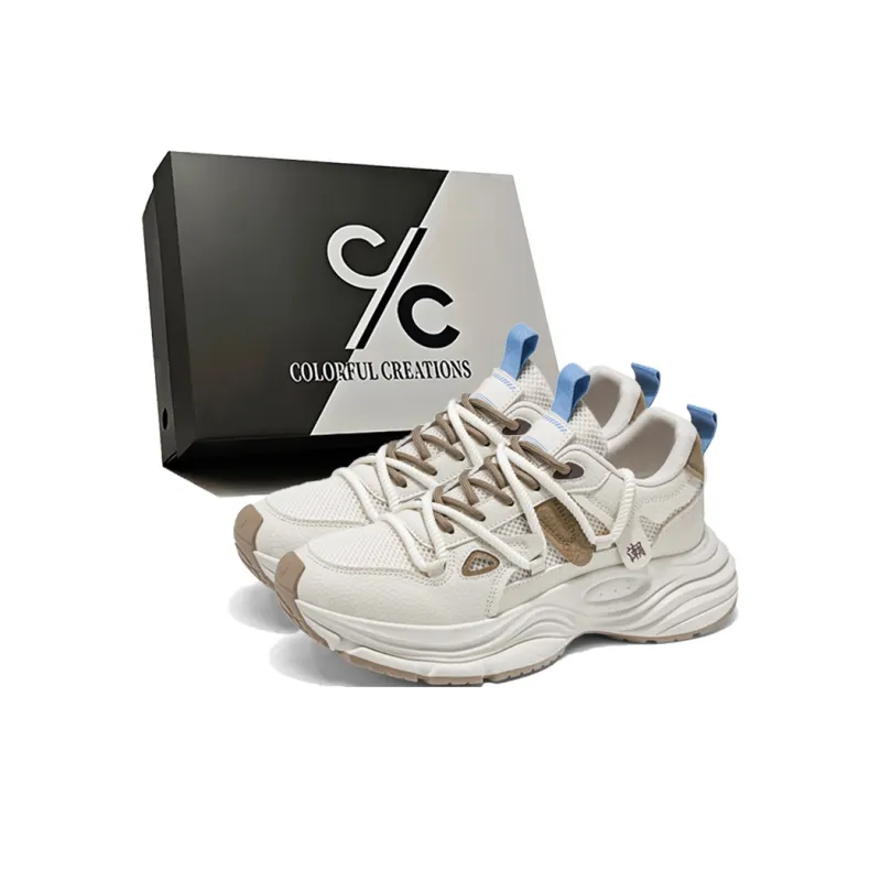 Colorful Creations Slip Resistant, Abrasion Resistant, Breathable, Lightweight Low Top Chunky Sneakers Men's-5