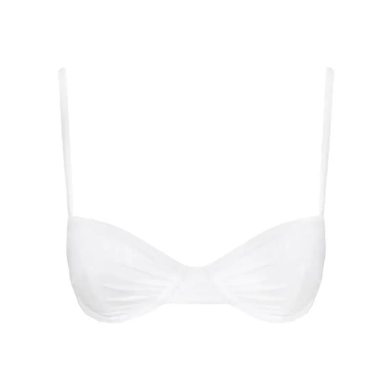 PRINCESS POLLY SADLEY UNDERWIRE SHINE BIKINI TOP Bikini Women's White/White-0