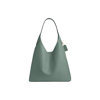 COACH Brooklyn Leather HOBO Shoulder Bag Large Size Women's Sage Green