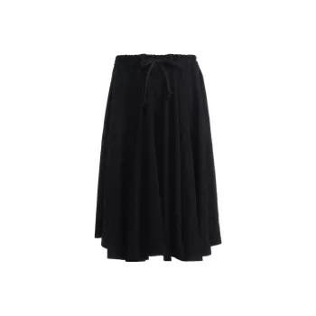 Yohji Yamamoto Drawstring Pleated Skirt