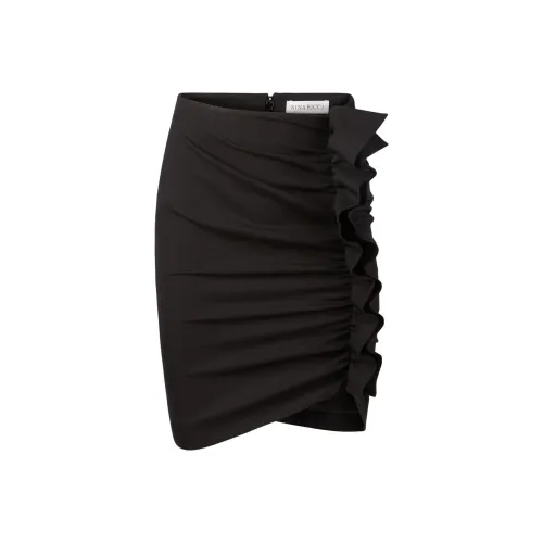 NINA RICCI Draped Ruffle Skirt