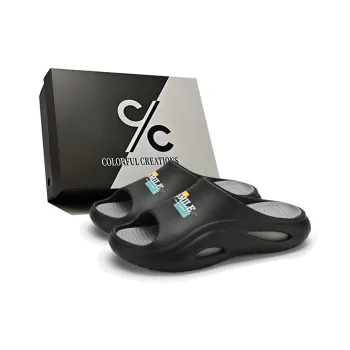 Colorful Creations EVA Slip Resistant Abrasion Resistant Quiet Slide Slippers Men's