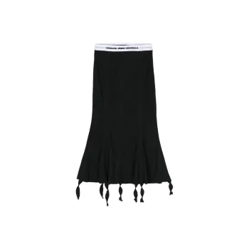 NATASHA ZINKO Long John Ribbed Cotton Skirt