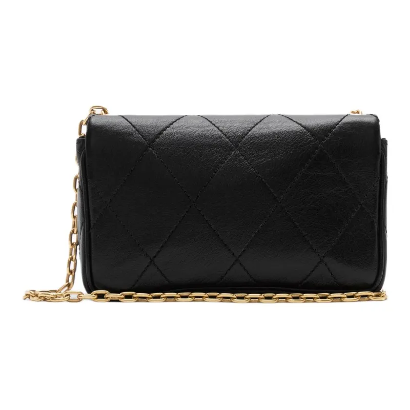 Burberry Calfskin Shoulder Bag Women's Black-3
