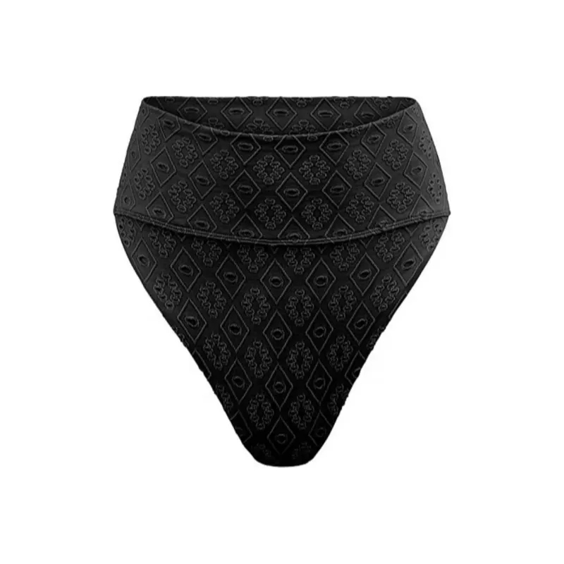Victoria's Secret ADORE ME Madelaine High-Waist Swim Bottom / JB Swimming Shorts Women's Raven-0