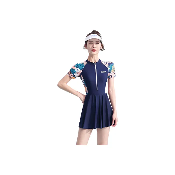 Youyou One Piece Swimsuits Women's Navy Blue-0