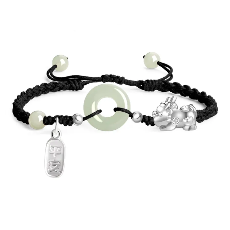Lao Feng Xiang Hetian Jade Bracelets White Jade/Pale Greenish White Jade Unisex-10