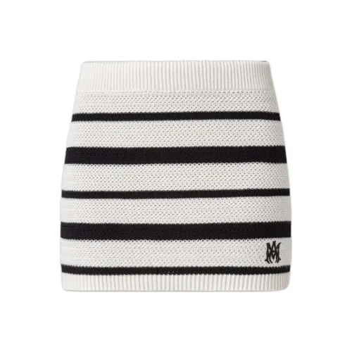 AMIRI Ma Striped Mini Skirt 'Black/Alabaster'