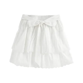 BEAUTIFUL CONFESSION Casual Short Skirts Women's White