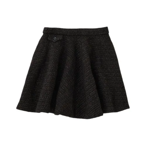 MOUSSY 다크 브라운 여성 캐주얼 숏 스커트