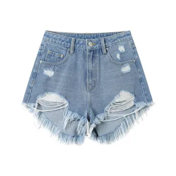 ANDREA MARTIN Denim Shorts Women's Blue