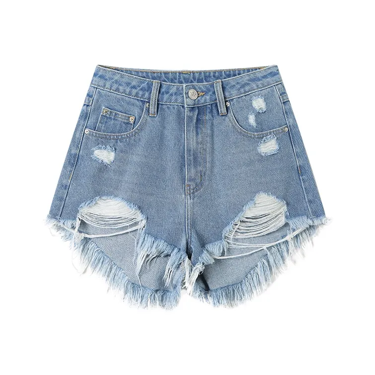 ANDREA MARTIN Denim Shorts Women's Blue-0