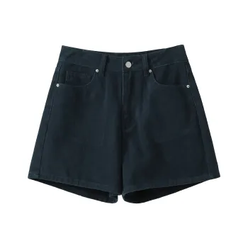 Fstudio Denim Shorts Women's Navy Blue