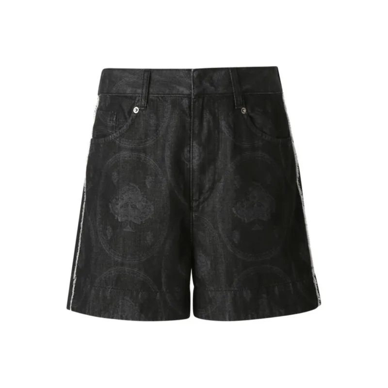 VVNK JANE PLUS Denim Shorts Women's Black-0