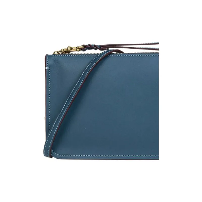 COACH Soho Leather One Shoulder Crossbody Handheld Handbag Crossbody Bag Small Size Women's Denim Blue-3