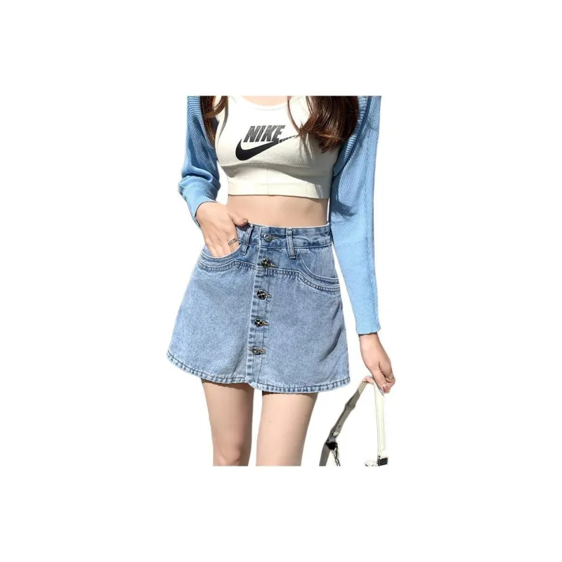 Rose Denim Short Skirts Women's-0