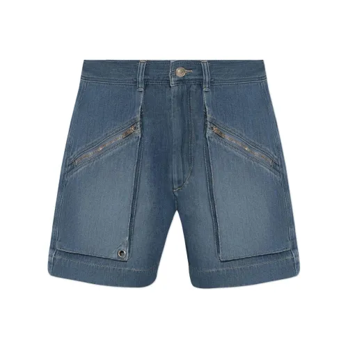 Knielange Shorts Violett