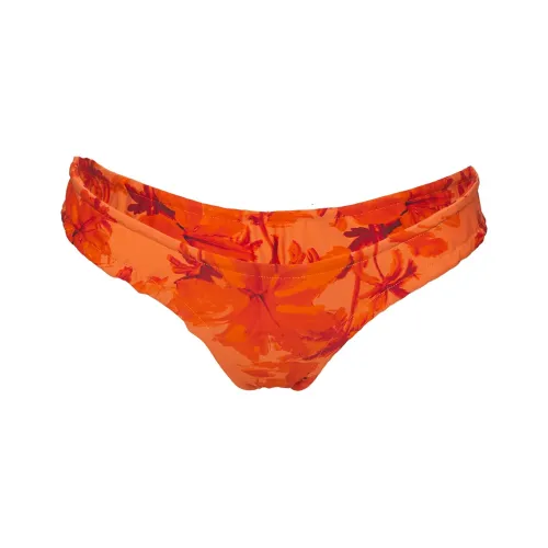 PRINCESS POLLY LELANI RUCHED BIKINI BOTTOMS Swimming Shorts Women's ORANGE FLORAL/Orange Floral