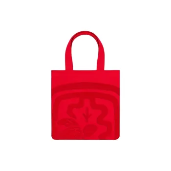 INES DE LA FRESSANGE Cotton Tote Bag, Shopping Bag, Handbag Unisex Red