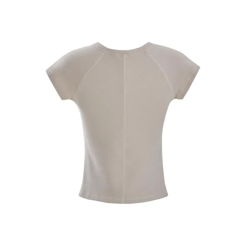 Wen Shan Raglan Sleeve T Shirt Women's Apricot-1