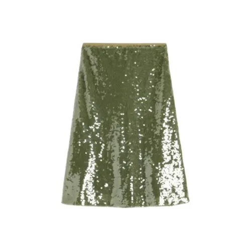 AMIPARIS Sequin-embellished Midi Skirt