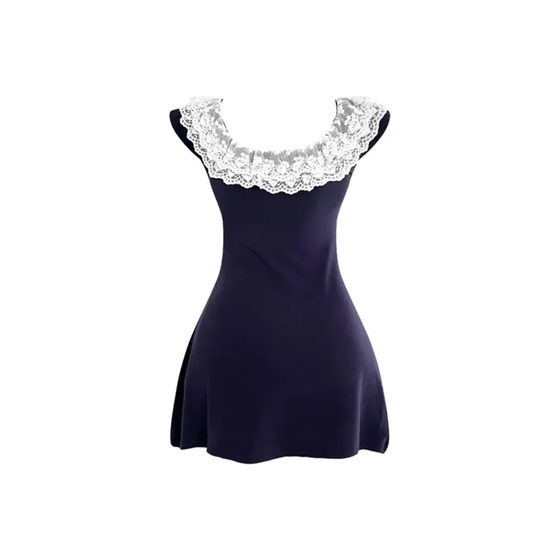 FLIM Sleeveless Dresses Women's Navy Blue-1