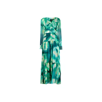 PINKO SS22 Long Sleeved Dress Women's Multicolor
